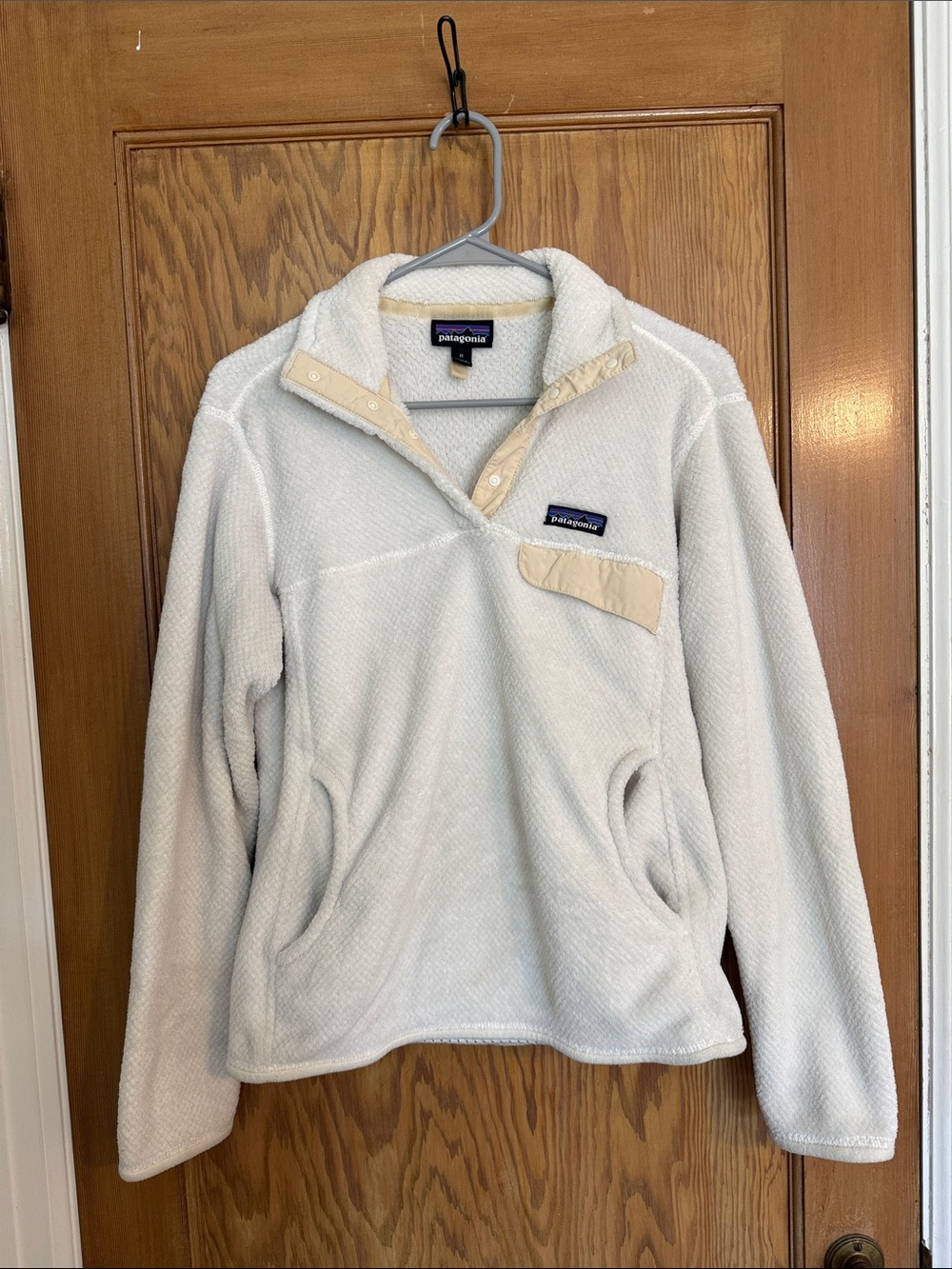 Patagonia White/Cream Snap Fleece Pullover
